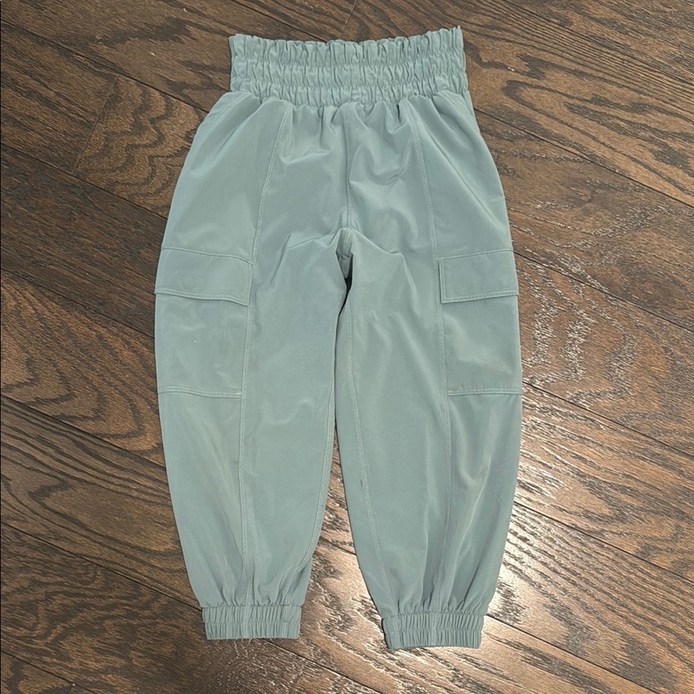 Kids Elastic Waist Cargo Pants - Green